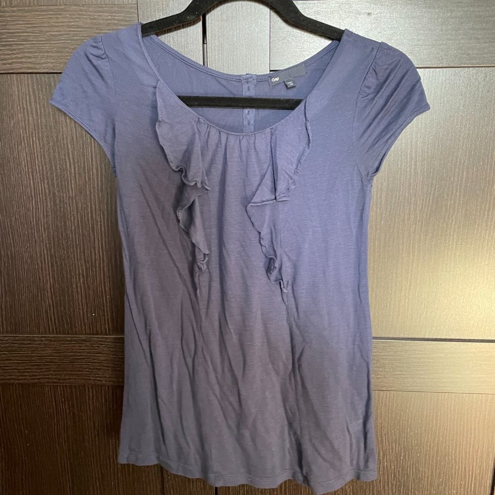 XS Gap Blouse, Navy Blue